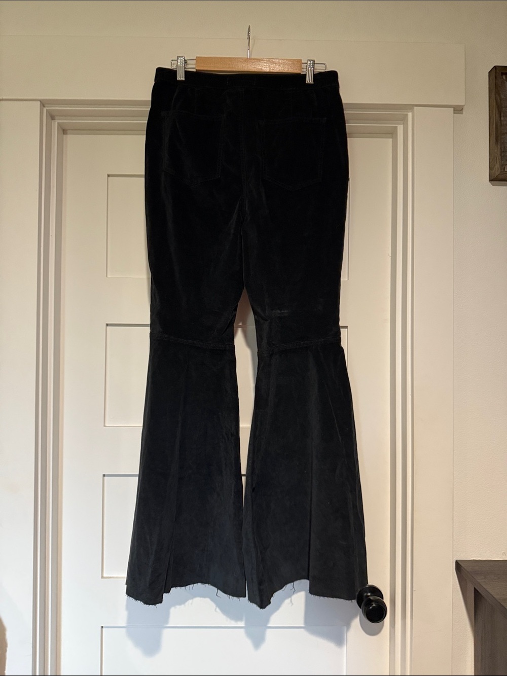 NWOT We The Free Black Velvet Flare Pants - Picture 3 of 4